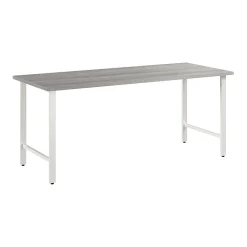 Office Desks*Bush Business Furniture Hustle 72"W Computer Desk with Metal Legs, Platinum Gray (HUD272PG)