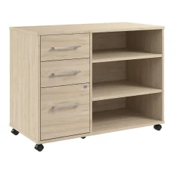 File Cabinets*Bush Business Furniture Hustle Office Storage Cabinet with Wheels, Natural Elm (HUF140NE)