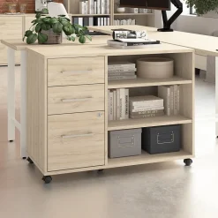File Cabinets*Bush Business Furniture Hustle Office Storage Cabinet with Wheels, Natural Elm (HUF140NE)