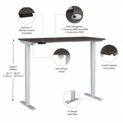 Standing Desks*Bush Business Furniture Move 40 Series 60W Electric Height Adjustable Standing Desk, Storm Gray/Cool Gray Metallic (M4S6030SGSK)