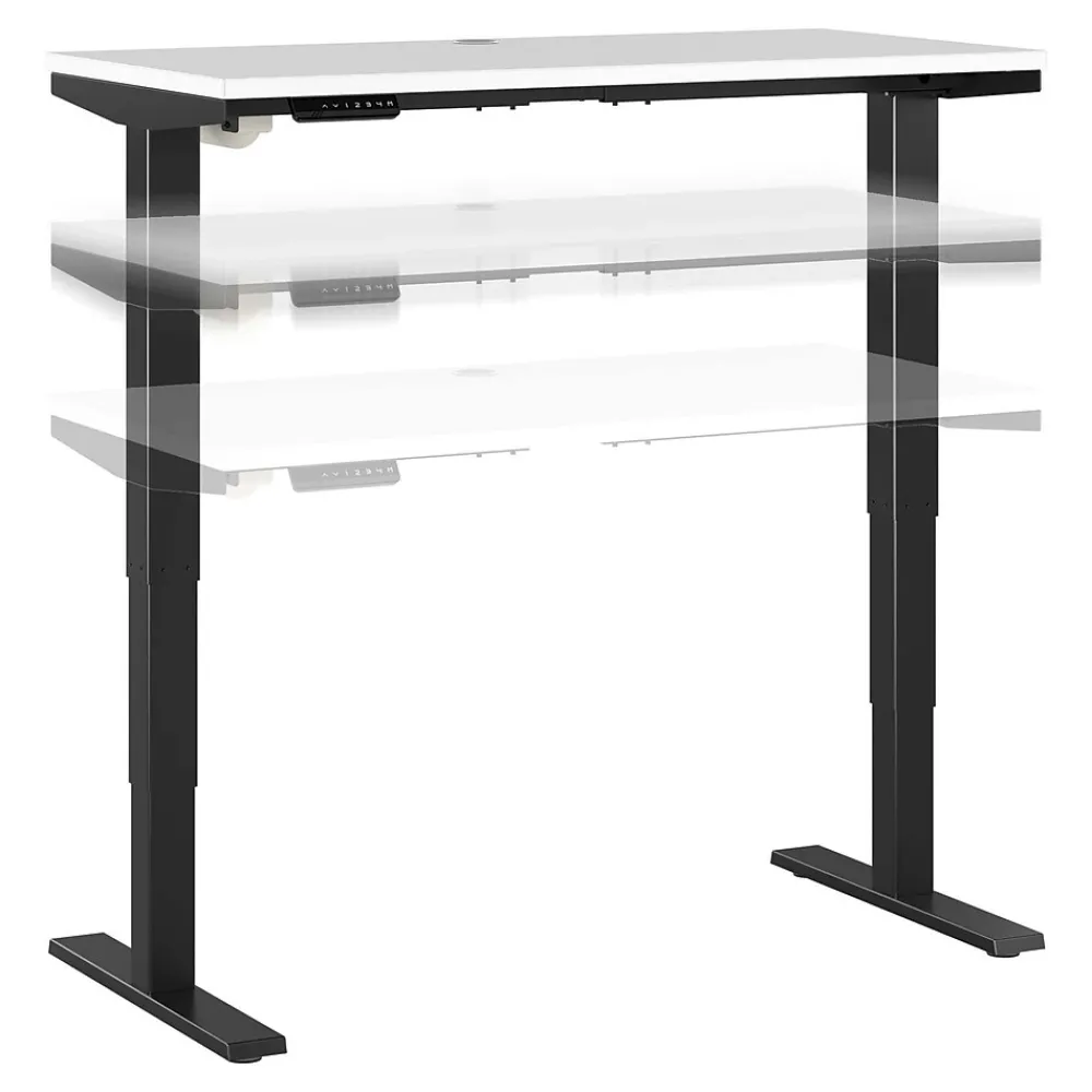 Standing Desks*Bush Business Furniture Move 40 Series 48"W Electric Height Adjustable Standing Desk, White/Black (M4S4824WHBK)