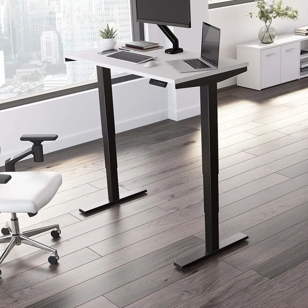 Standing Desks*Bush Business Furniture Move 40 Series 48"W Electric Height Adjustable Standing Desk, White/Black (M4S4824WHBK)
