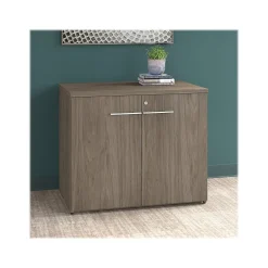 Storage Cabinets*Bush Business Furniture Office 500 29.82" Storage Cabinet with Two Shelves, (OFS136MHSU) Modern Hickory