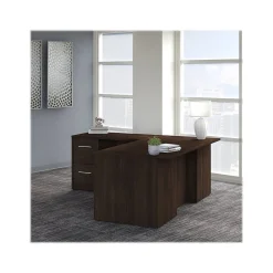L-Desks*Bush Business Furniture Office 500 72"W L Shaped Executive Desk with Drawers, (OF5004BWSU) Black Walnut