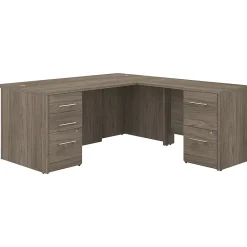 L-Desks*Bush Business Furniture Office 500 72"W L Shaped Executive Desk with Drawers, (OF5004MHSU) Modern Hickory
