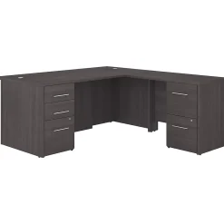 L-Desks*Bush Business Furniture Office 500 72"W L Shaped Executive Desk with Drawers, (OF5004SGSU) Storm Gray