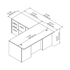 L-Desks*Bush Business Furniture Office 500 72