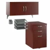 Storage Cabinets*Bush Business Furniture Office in an Hour Cubicle Storage with Cabinet, Paper Tray, & Pencil Holder, Hansen Cherry (WC36490-03K)