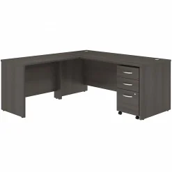 L-Desks*Bush Business Furniture Studio C 72"W L Shaped Desk with Mobile File Cabinet and Return, (STC007SG) Storm Gray