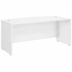 Computer Desks*Bush Business Furniture Studio C 72"W Bow Front Desk, (SCD172WH) White