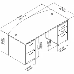 Office Desks*Bush Business Furniture Studio C 72