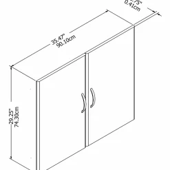 Storage Cabinets*Bush Business Furniture Studio C Bookcase Door Kit, White (SCB236WH)