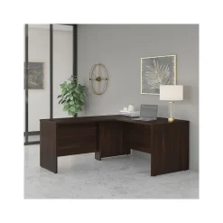 L-Desks*Bush Business Furniture Studio C 60"W L Shaped Desk with 42W Return, (STC050BW) Black Walnut