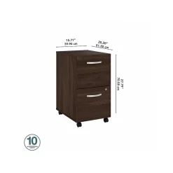 File Cabinets*Bush Business Furniture Studio C 2-Drawer Mobile Vertical File Cabinet, Letter/Legal Size, Lockable, (SCF116BWSU) Black Walnut