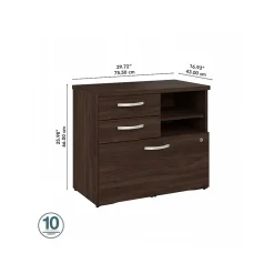 Storage Cabinets*Bush Business Furniture Studio C Office Storage Cabinet with Drawers and Shelves, (SCF130BWSU) Black Walnut