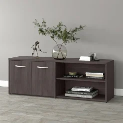 Storage Cabinets*Bush Business Furniture Studio A 21" Low Storage Cabinet with 4 Shelves and Doors, (SDS160SG-Z) Storm Gray