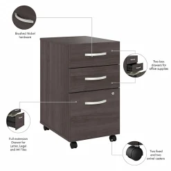 File Cabinets*Bush Business Furniture Studio A 3-Drawer Mobile Vertical File Cabinet, Letter/Legal Size, Lockable, (SDF216SGSU-Z) Storm Gray