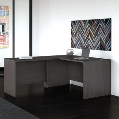 L-Desks*Bush Business Furniture Studio C 60"W L Shaped Desk with Return, (STC050SG) Storm Gray