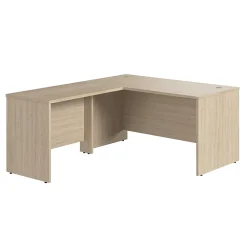 L-Desks*Bush Furniture Bush Business Furniture Studio C 60"W L Shaped Desk with Return, Natural Elm (STC050NE)