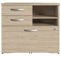 Storage Cabinets*Bush Furniture Bush Business Furniture Studio C Office Storage Cabinet with Drawers and Shelves, Natural Elm (SCF130NESU)