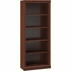 Bookcases*Bush Business Furniture Saratoga 72"H 5-Shelf Bookcase with Adjustable Shelves, Harvest Cherry (W1615C-03)