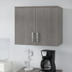 Storage Cabinets*Bush Business Furniture Universal 24" Wall Cabinet with Doors and 2 Shelves, Platinum Gray (UNS428PG)