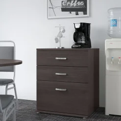 Storage Cabinets*Bush Business Furniture Universal 34" Floor Storage Cabinet with 3 Drawers, Storm Gray (UNS328SG)