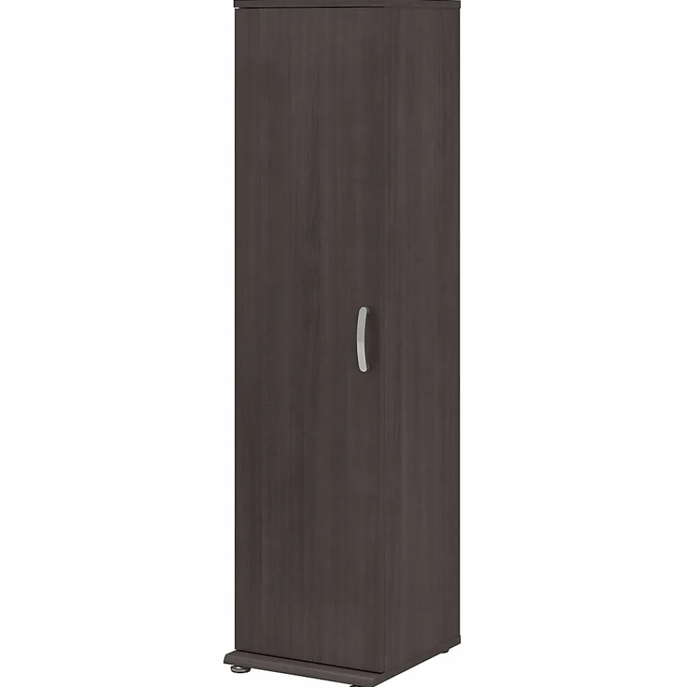 Storage Cabinets*Bush Business Furniture Universal 62" Tall Narrow Storage Cabinet with Door and 3 Shelves, Storm Gray (UNS116SG)