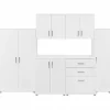 Storage Cabinets*Bush Business Furniture Universal 62" 6-Piece Modular Storage Set with 14 Shelves, White (UNS002WH)