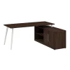 L-Desks*Bush Business Furniture Vista 72"W L Shaped Desk with Low Storage Cabinet, Black Walnut (VST005BW)