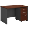 Computer Desks*Bush Business Furniture Westfield 48W x 30D Office Desk w/ Mobile File Cabinet, Hansen Cherry (SRC048HCSU)
