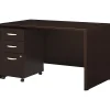 Computer Desks*Bush Business Furniture Westfield 48W Desk with Pre-Assembled 3Dwr Mobile Pedestal, Mocha Cherry
