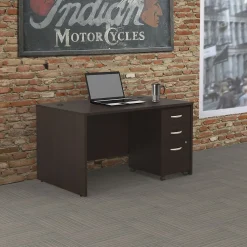 Computer Desks*Bush Business Furniture Westfield 48W Desk with Pre-Assembled 3Dwr Mobile Pedestal, Mocha Cherry