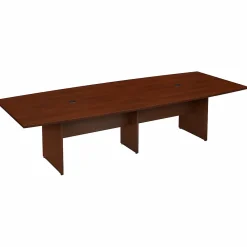 Conference Room Tables*Bush Business Furniture 120W x 48D Boat Shaped Conference Table with Wood Base, (99TB12048HCK) Hansen Cherry