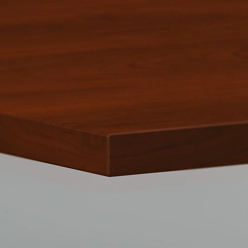 Conference Room Tables*Bush Business Furniture 120W x 48D Boat Shaped Conference Table with Wood Base, (99TB12048HCK) Hansen Cherry