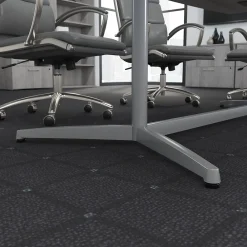 Conference Room Tables*Bush Business Furniture 96W x 42D Boat Shaped Conference Table with Metal Base, (99TBM96PGSVK) Platinum Gray