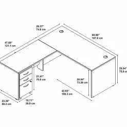 L-Desks*Bush Business Furniture Westfield 66