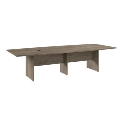 Conference Room Tables*Bush Business Furniture 120W x 48D Boat Shaped Conference Table with Wood Base, Modern Hickory (99TB12048MHK)