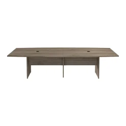 Conference Room Tables*Bush Business Furniture 120W x 48D Boat Shaped Conference Table with Wood Base, Modern Hickory (99TB12048MHK)