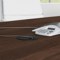 Conference Room Tables*Bush Business Furniture 96W x 42D Boat Shaped Conference Table with Metal Base, Black Walnut (99TBM96BWSVK)