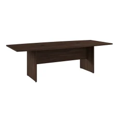 Conference Room Tables*Bush Business Furniture 96W x 42D Boat Shaped Conference Table with Wood Base, Black Walnut (99TB9642BWK)