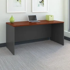 Corner Desks*Bush Business Furniture Westfield 66W x 30D Office Desk, Hansen Cherry/Graphite Gray (WC24442A)