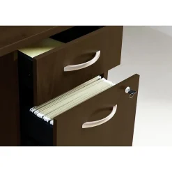 Corner Desks*Bush Business Furniture Westfield Right Handed L Shaped Desk with Mobile File Cabinet, (SRC007MRRSU) Mocha Cherry