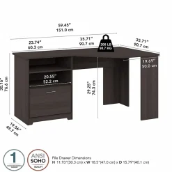 L-Desks*Bush Furniture Cabot 60