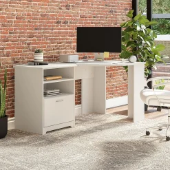Corner Desks*Bush Furniture Cabot 60"W Corner Desk with Storage, (WC31915K) White