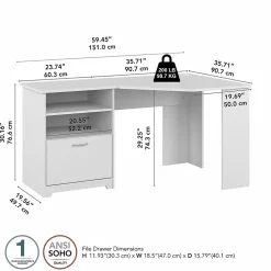 Corner Desks*Bush Furniture Cabot 60