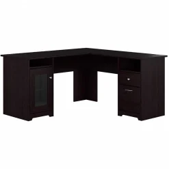 L-Desks*Bush Furniture Cabot 60"W L Shaped Computer Desk with Storage, (WC31830K) Espresso Oak