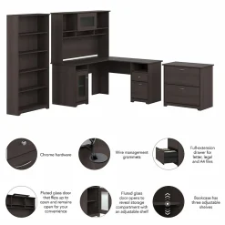 L-Desks*Bush Furniture Cabot 60