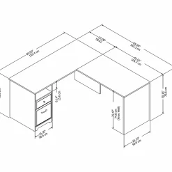 L-Desks*Bush Furniture Cabot 60
