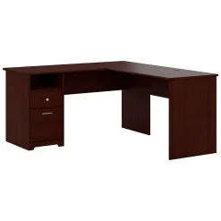L-Desks*Bush Furniture Cabot 60"W L Shaped Computer Desk with Drawers, (CAB044HVC) Harvest Cherry